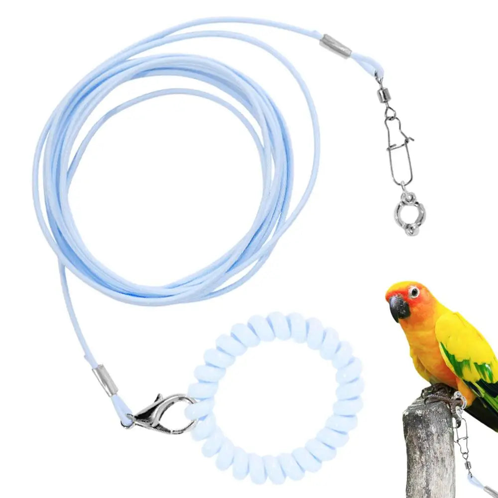 Bird Flying Training Rope Lightweight Pet Parrot Rope For Outdoor Flying Biting-Resistant Bird Training Toy With Ankle Foot Ring