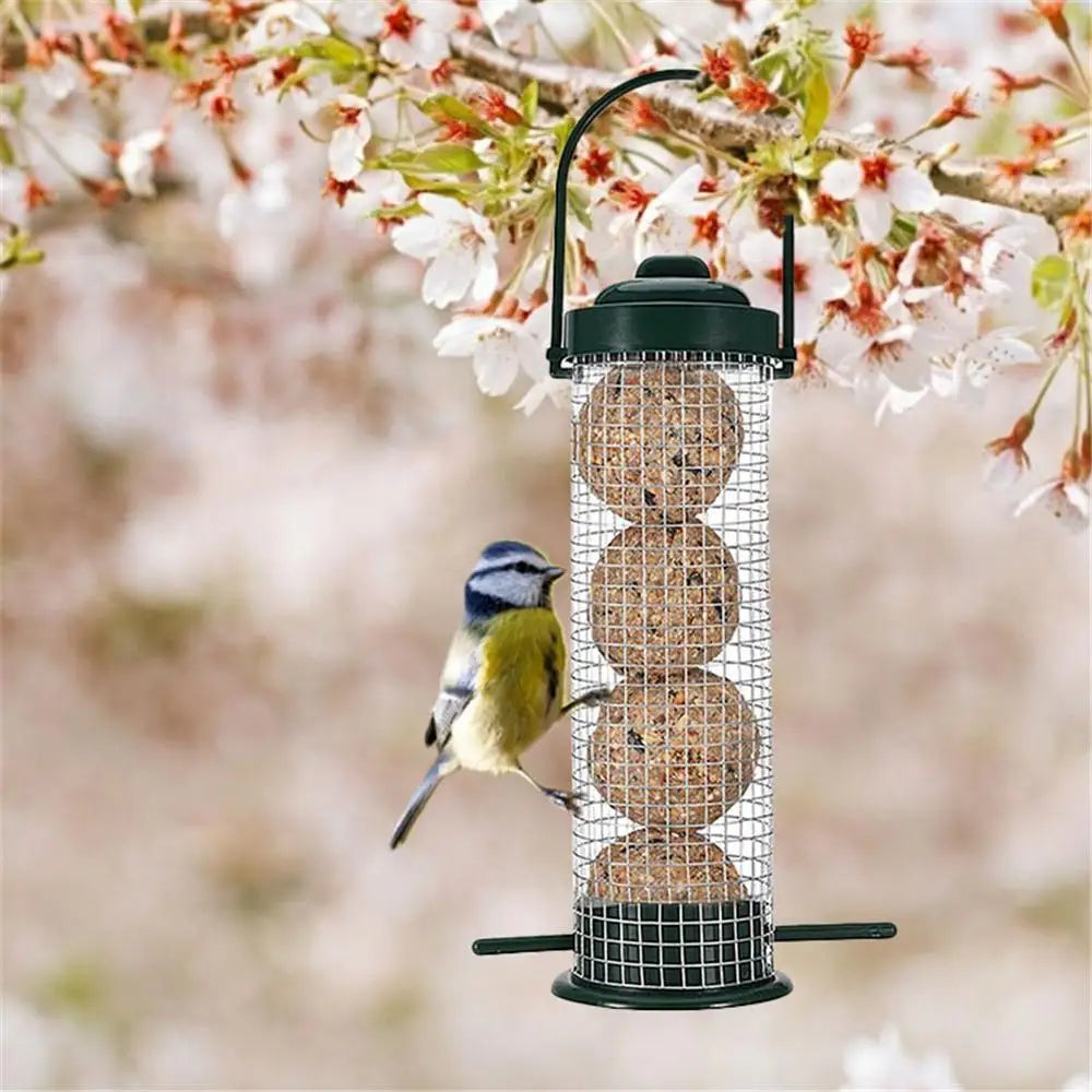Bird Feeder Standing Dumplings Grease Ball Rack Holder Outdoor Food Dispenser for Tit Small Wild Birds Windproof Rainproof