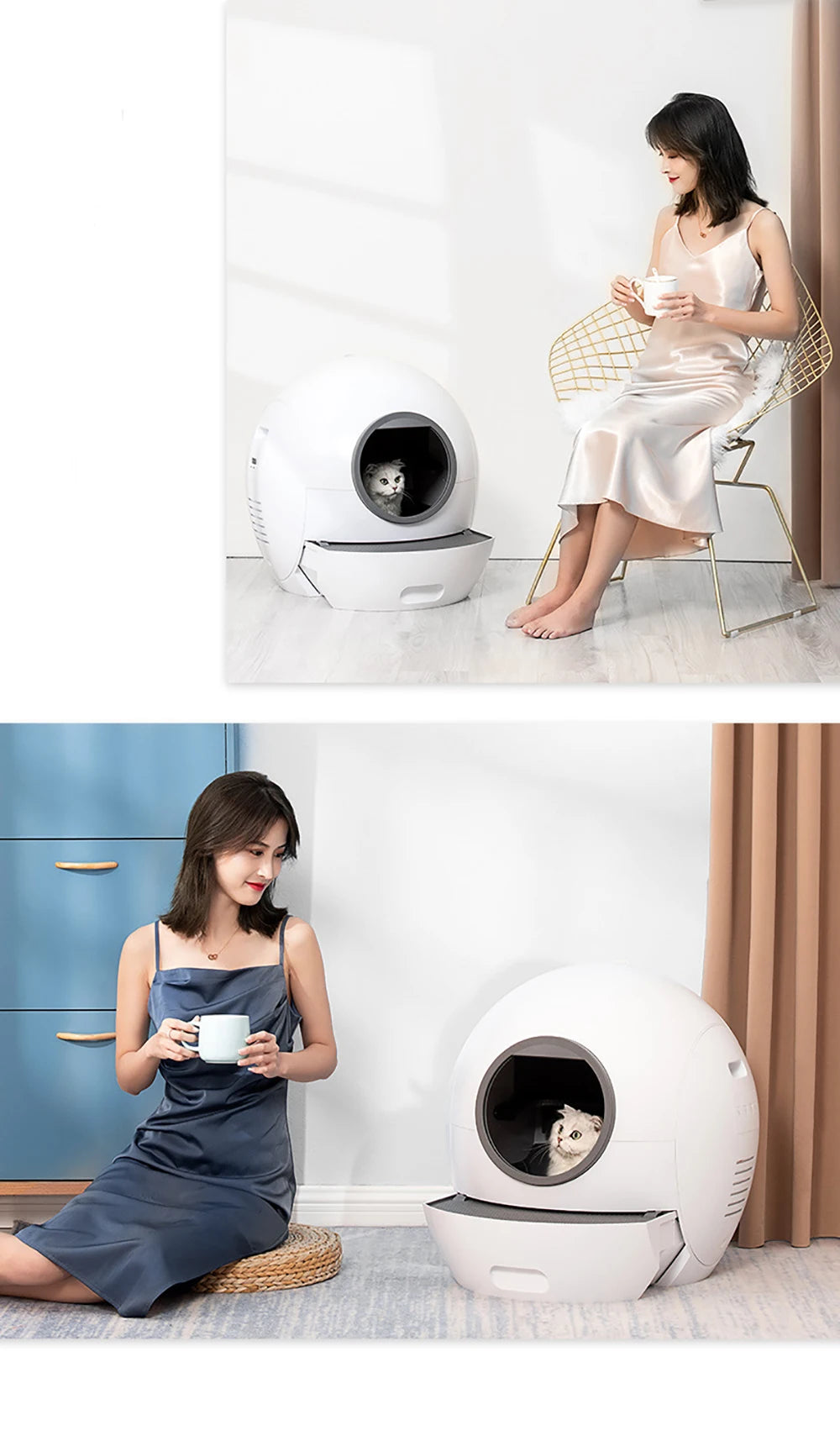 Use for Elspet Automatic Cat Litter Box Self Cleaning Garbage Bag Cat Toilet Accessories Cat Litter Box poop bags