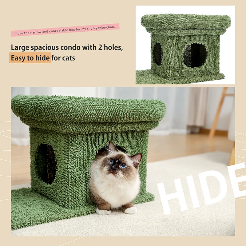 Cactus Cat Tree Tower with Sisal Scratching Post Board for Indoor Cats Condo Kitty Play House Perch rascador gato arbre à chat